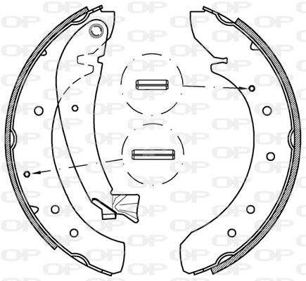 OPEN PARTS Комплект тормозных колодок BSA2202.00